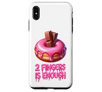 Two Fingers Is Enough Funny Donut Adult Novelty Hen Party Case for iPhone XS Max
