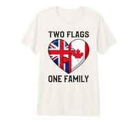 Two Flags One Family British Canadian Heart Premium T-Shirt