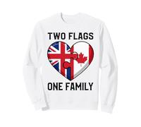 Two Flags One Family British Canadian Heart Sweatshirt