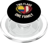 Two Flags One Family Colombia Peru Peruvian Roots Colombian PopSockets PopGrip for MagSafe