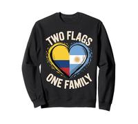 Two Flags One Family Colombian Argentinian Roots Colombia Sweatshirt