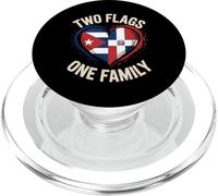 Two Flags One Family Half Cuban Dominican Roots Cuba PopSockets PopGrip for MagSafe