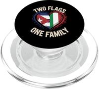 Two Flags One Family Half Cuban Italian Roots Cuba Italy PopSockets PopGrip for MagSafe