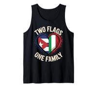 Two Flags One Family Half Cuban Italian Roots Cuba Italy Tank Top