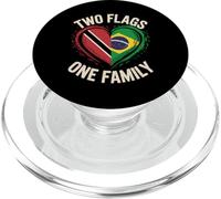 Two Flags One Family Trinidad Brazil Brazilian Roots PopSockets PopGrip for MagSafe