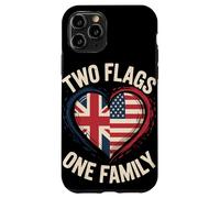 Two Flags One Family UK USA Heritage British Roots American Case for iPhone 11 Pro