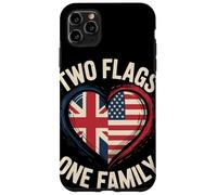 Two Flags One Family UK USA Heritage British Roots American Case for iPhone 11 Pro Max