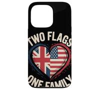 Two Flags One Family UK USA Heritage British Roots American Case for iPhone 13 Pro