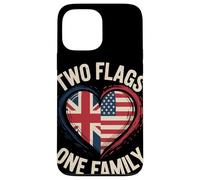 Two Flags One Family UK USA Heritage British Roots American Case for iPhone 13 Pro Max