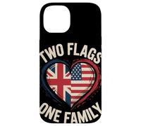 Two Flags One Family UK USA Heritage British Roots American Case for iPhone 14