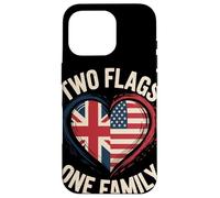 Two Flags One Family UK USA Heritage British Roots American Case for iPhone 16 Pro