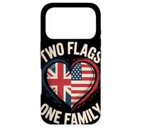 Two Flags One Family UK USA Heritage British Roots American Case for iPhone 17 Pro