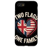 Two Flags One Family UK USA Heritage British Roots American Case for iPhone SE (2020) / 7/8