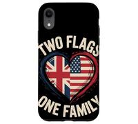 Two Flags One Family UK USA Heritage British Roots American Case for iPhone XR