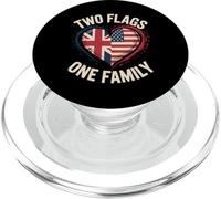 Two Flags One Family UK USA Heritage British Roots American PopSockets PopGrip for MagSafe