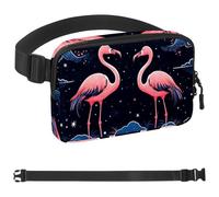 Two Flamingos-795 Unisex Style Fanny Pack: Fashion Waist Packs, Crossbody Bags Sport Slim Fashionable for Jogging Hiking Hiker Woman Man, Multicolor, 1.5x9.0x5.9in/4x23x15cm