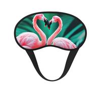 Two Flamingos Print Fashion Sleep Eye Mask for Men Women, 100% Blackout Eye Mask, Soft Covering Strong Light, Suitable for Travel/Yoga/Nap