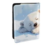 Two flowers Passport Holder for Travel - Passport Case for Men & Women Travel Document Organizer Credit Cards Case, The Polar Bear Is Sleeping, One Size