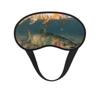Two Fly Fishing Blackout Sleep Mask - Soft Adjustable Eye Mask for Full Light Blocking, Deep Sleep, Travel & Relaxation