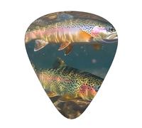 Two Fly Fishing Guitar Picks Gift Set - Smooth Durable Plectrums For Acoustic, Electric & Bass Guitar, Perfect Present For Guitar Lovers & Musicians