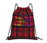 Two, Four, Six, Eight! How Do You Know Your Kids Are Straight Women Men String Backpack Durable Gym Sack Foldable Drawstring Backpack For Gym Beach Travel