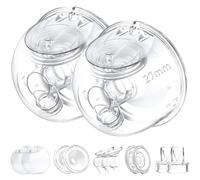 Two Full Milk Collector Cup Sets with 27mm Flange Compatible with Momcozy S12 Pro/S9 Pro Breast Pump, NOT for S9/S12, Replacement Pump Parts with Duckbill Valve, Flange, Diaphragm, Linker, Collector