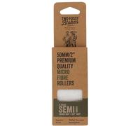 Two Fussy Blokes Microfibre Mini Paint Rollers 50mm (2 Inch) - 4 Pack - 10mm Nap - for Semi-Smooth Surfaces, MDF, Plywood, Cement Boards, Metal bannisters and Gates