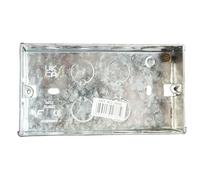 Dencon Metal Back Box 8852NB – 2-Gang 45mm – BS4664