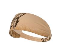 Two Giraffe Running On The Barren Print Non-Slip Elastic Running Headband, Sweat Absorbing Stretchy Hair Bands For Gym Yoga, Soft Skin-Friendly Foldable Workout Headband
