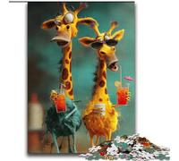 Two Giraffes 2000 Piece Jigsaw Puzzles for Adults Gifts, Relax Games Enhance Love between Couples for Age 14 (70x100cm)