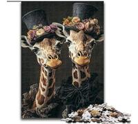 Two Giraffes Jigsaw Puzzles for Adults Teenagers Jigsaws Puzzle, Staycation Kill Time Birthday Present, Gifts, Wall Art for 14+ (50x75cm)