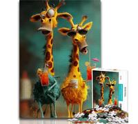 Two Giraffes Jigsaw Puzzles for Teenagers 1000 Piece Puzzle,family Fun Games Is Ideal As A Gift for The Whole Family 50x75cm