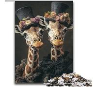 Two Giraffes Jigsaw Puzzles for Teenagers 2000 Pieces, Educational Games Home Decoration Suitable for Desktop Decoration (70x100cm)