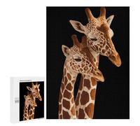 Two Giraffes with Long Necks Wooden Jigsaw Puzzles for Adults