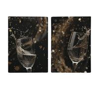 Two Glasses of Champagne Passport Holder, ID Card Protector Case Passport Holder with Slot Passports Travel Wallet Document Cover for Women And Men