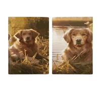 Two Golden Retrievers Passport Holder Slim PU Leather Passports Wallet Portable Passports Protector Passport Cover