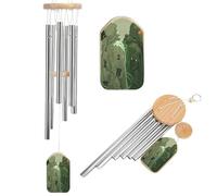 Two Green Ghosts Memorial Wind Chime for Outside 20.5" Windchimes for Loss of Loved One Mother Father Deep Tone Decor Patio Garden Porch Sympathy Gift for Bereavement Condolence Funeral