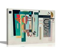 Two Green Points by Wassily Kandinsky on Framed Canvas Prints Pictures Home Office Bedroom Wall Art 40 x 30cm (16 x 12 inches) A3