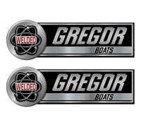 Two Gregor Welded Classic Stickers - 10" Long Each (not OEM) DIY. - Must be Cut Out Using Scissors