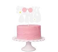 Two Groovy Birthday Cake Topper - Two Groovy 2nd Birthday, Hippie Boho Daisy Cake Topper for Baby's Second Birthday, Flower Child Cake Topper