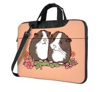 Two guinea pigs hanging out Laptop Bag Shockproof Computer Carrying Case with Shoulder Strap Messenger Shoulder Bag Briefcase 14 inch