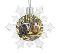 Two Guinea Pigs Hanging Out Snowflake Ornaments Christmas Hanging Snowflake Decorations Christmas Snowflakes Decorations Supplies for Party Decorations Holiday New Year Decor
