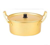 Two-Handled Aluminum Pot for Noodle Egg Milk Cooking Fast Heat Conduction Construction for Picnic Camping Home Kitchen Use (24cm)