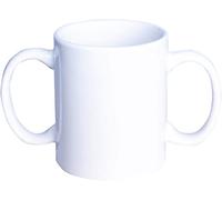 Two Handled Mug. Dual Handles for easy Holding, Living Aid for The Elderly, Those with a Weaker Grip, Disabilities, Tremors, Parkinson's or Arthritis. Aids independent Drinking as reduces spillages
