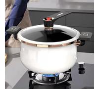 Two-handled pot, non-stick pot with glass lid, enamel pot, ceramics, soup pot, 7L, large capacity, gas stove/IH compatible, non-stick, for simmered dishes, curry, stew, boiling, deep-frying, easy to