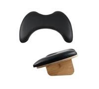 Two Hands Nail Art Hand Pillow Log Beveled PU Leather Manicure Table Stand Holder Arm Rest For Nails Home Salon For Home And Nail(Black)