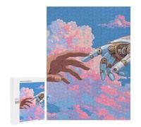 Two Hands Reaching Wooden Jigsaw Puzzles for Adults