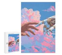 Two Hands Reaching Wooden Jigsaw Puzzles for Adults