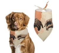 Two Hands Stretched Out Dog Bandana Triangle Dog Scarf Washable Polyester Dog Bibs Cute Pet Bandana for Medium Large Dogs Puppy and Cats