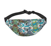 Two happy koalas Boys large waist bag, travel crossbody waist bag, suitable for enjoying sports, running, cycling, travel, fishing